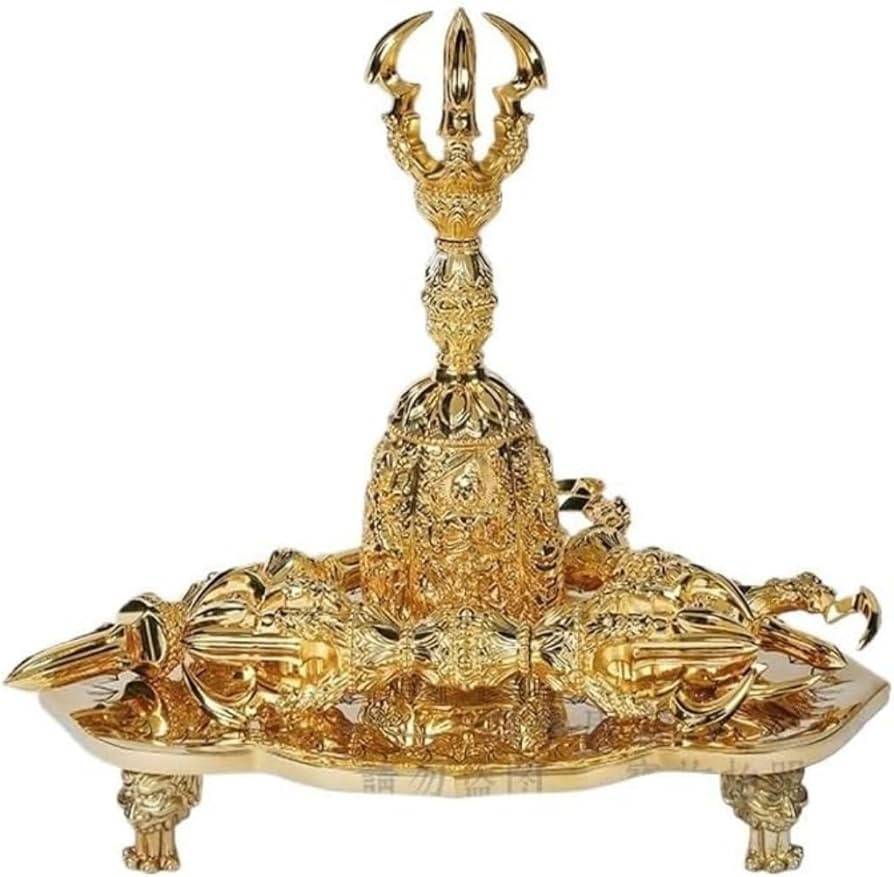 Amazon｜密教法具 独鈷杵 三鈷杵 五鈷杵 金剛鈴 金剛盤 五点セット