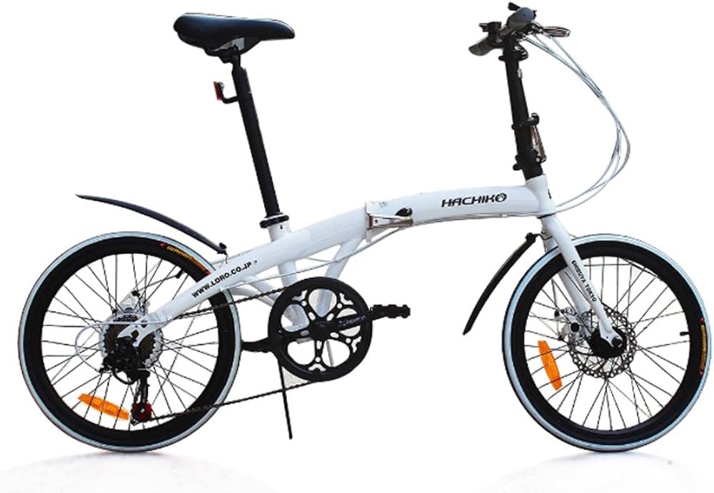 Amazon | ハチコHACHIKO高炭素鋼折り畳み自転車 7段変速 20インチ[98