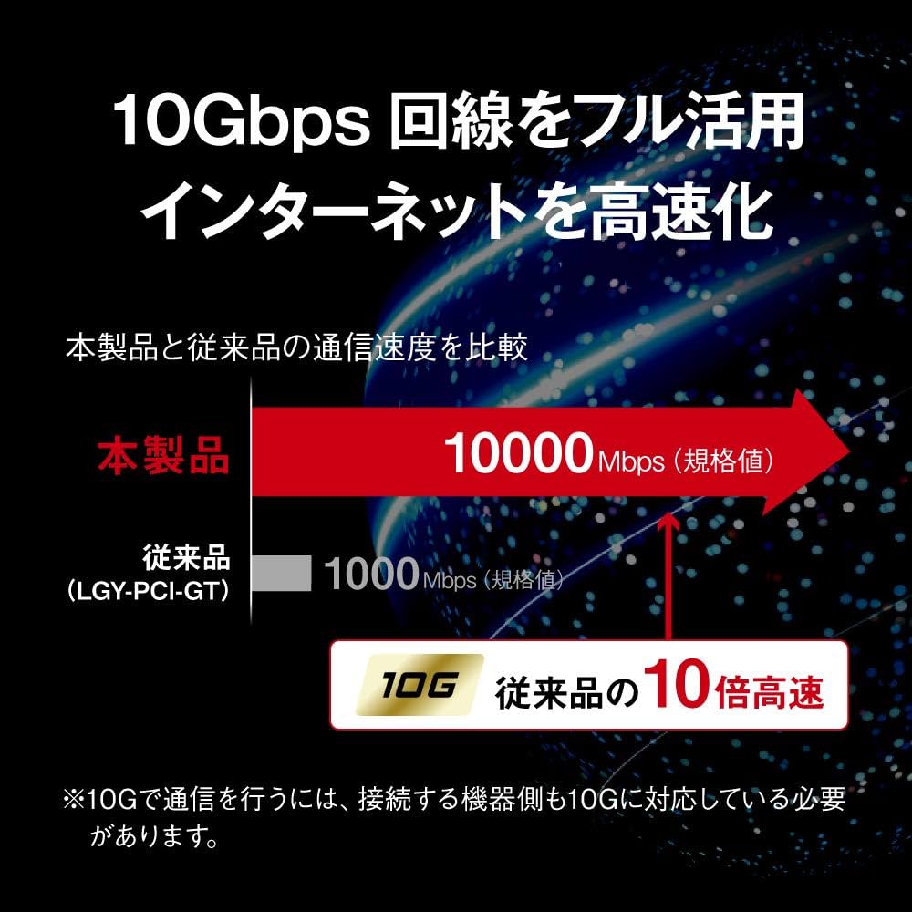 Amazon | バッファロー 10GbE対応PCI Expressバス用LANボード LGY-PCIE