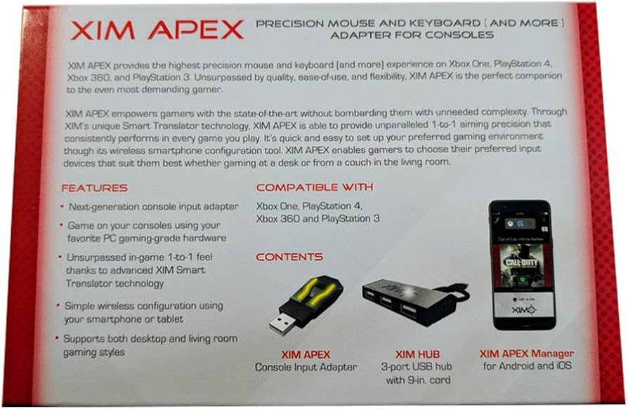 Amazon.co.jp: XIM APEX- PS4/XboxOne/PS3/Xbox360用キーボードマウス