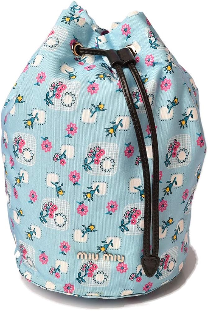 Amazon.co.jp: ミュウミュウ ポーチ/巾着式 miumiu FAILLE PRINT