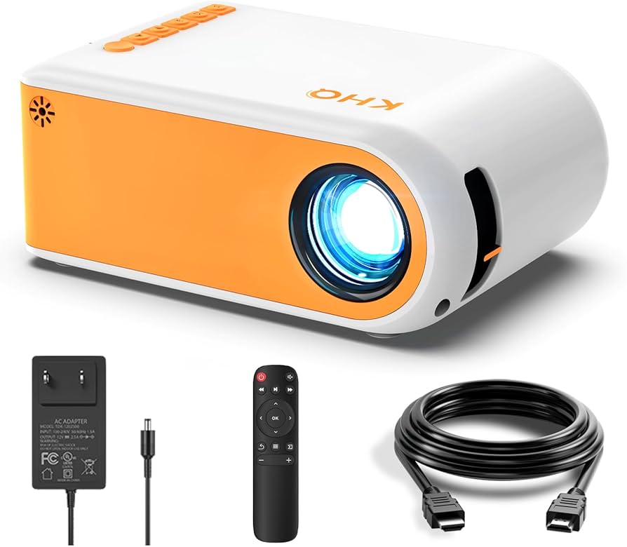 Amazon.com: Mini Projector for Outdoor Movies, KHQ Full HD Video