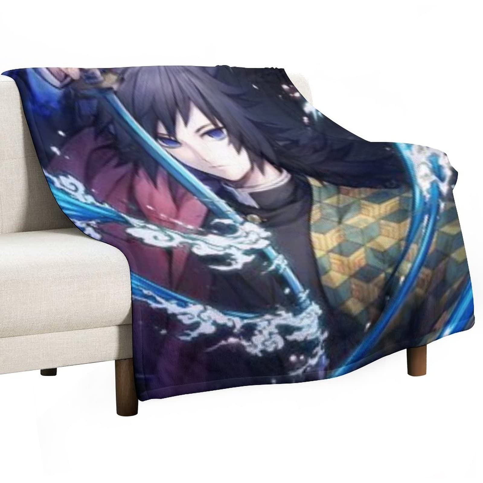 Amazon｜大判 毛布 鬼滅の刃 冨岡義勇 (9) フランネル ブランケット