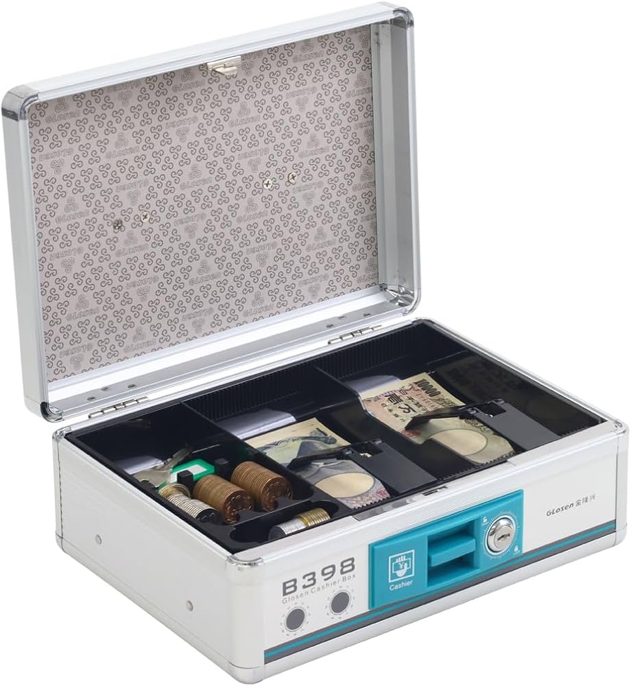 Amazon.co.jp: iimono117 手提げ金庫 キャッシュボックス 鍵付き 小型