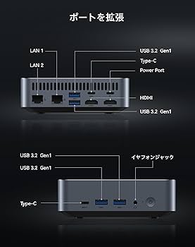 Amazon.co.jp: WVX ミニpc Ryzen5 6600H(最大4.50GHz) 32GB DDR5 512GB