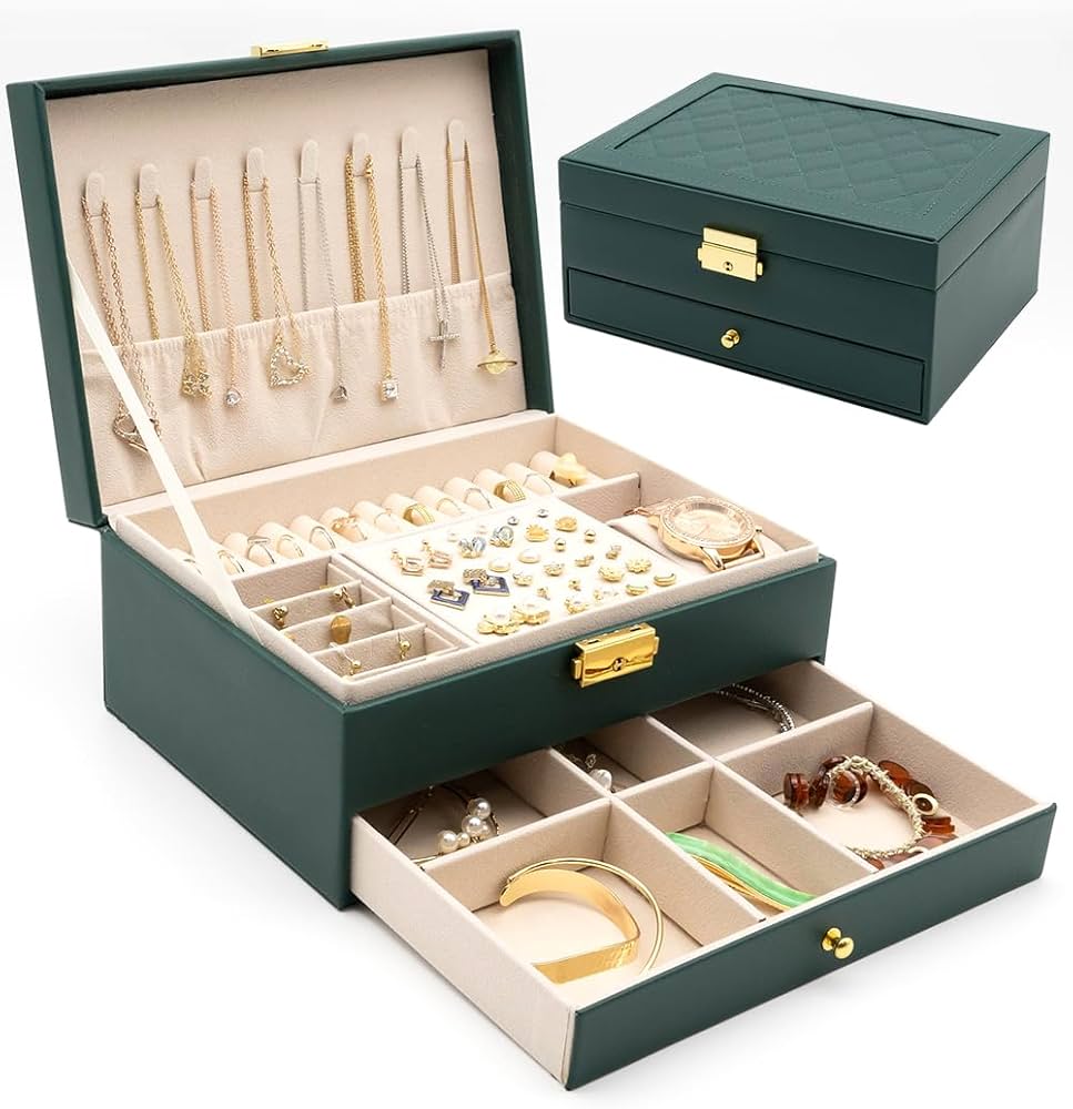 Amazon｜[MNOA.] アクセサリー ジュエリー ケース ボックス 2段式