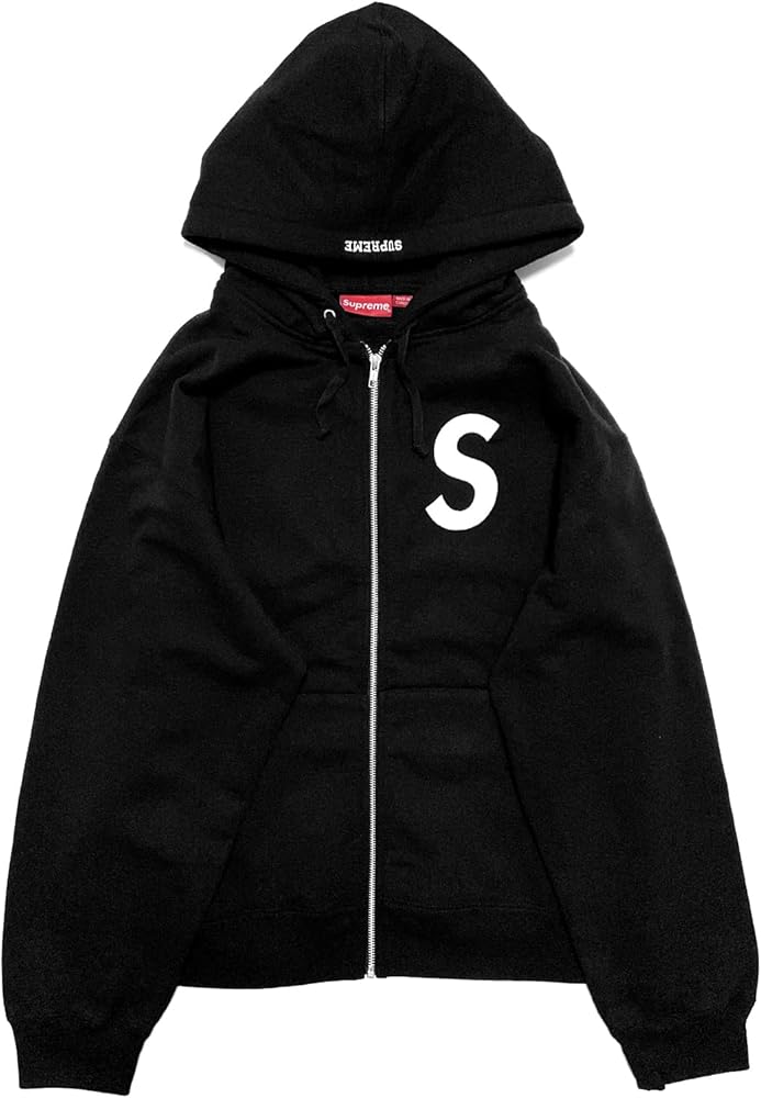 Amazon.co.jp: [シュプリーム] メンズ Sロゴ刺繍ジップアップパーカー