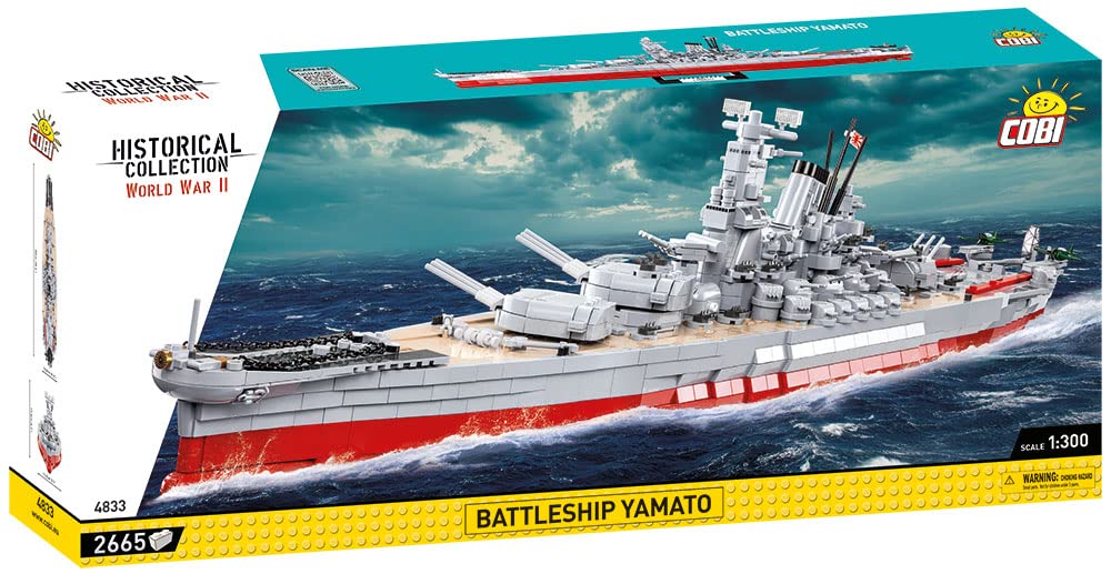Amazon.co.jp: COBI ブロック 日本軍 戦艦大和 YAMATO 1/300 2665