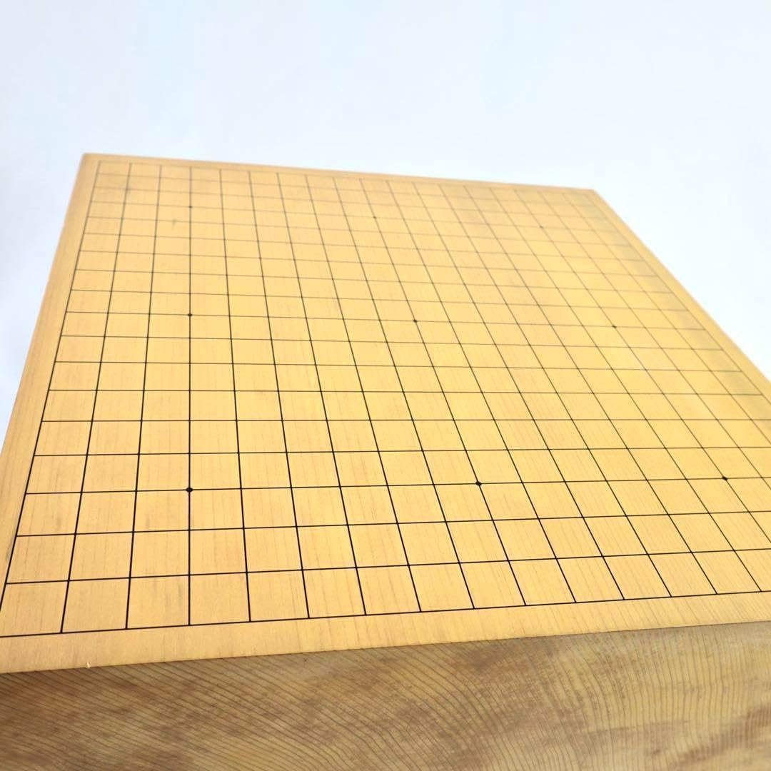 本榧】脚付碁盤 4.6寸 板目 木表 囲碁 ヘソ有り 19路盤 13kg 本榧足付