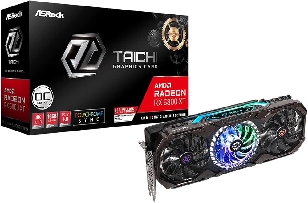 Amazon | ASRock グラフィックボード RX 6800 XT Taichi X 16G OC AMD