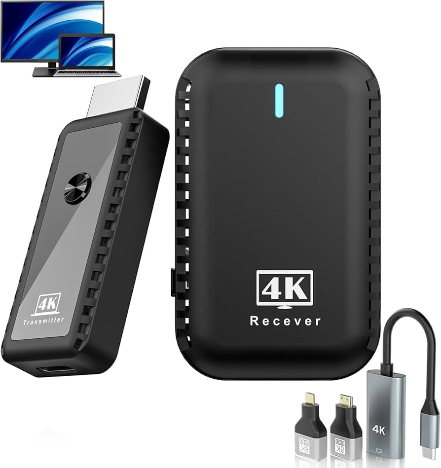 Amazon | 4K ワイヤレスHDMI 送受信機 小型 収納に便利 無線化 送受信