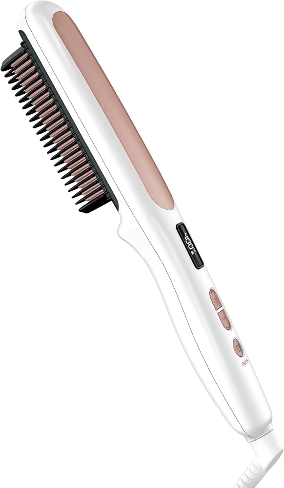Amazon.com : Conair Double Ceramic Hair Straightener Brush, Heated
