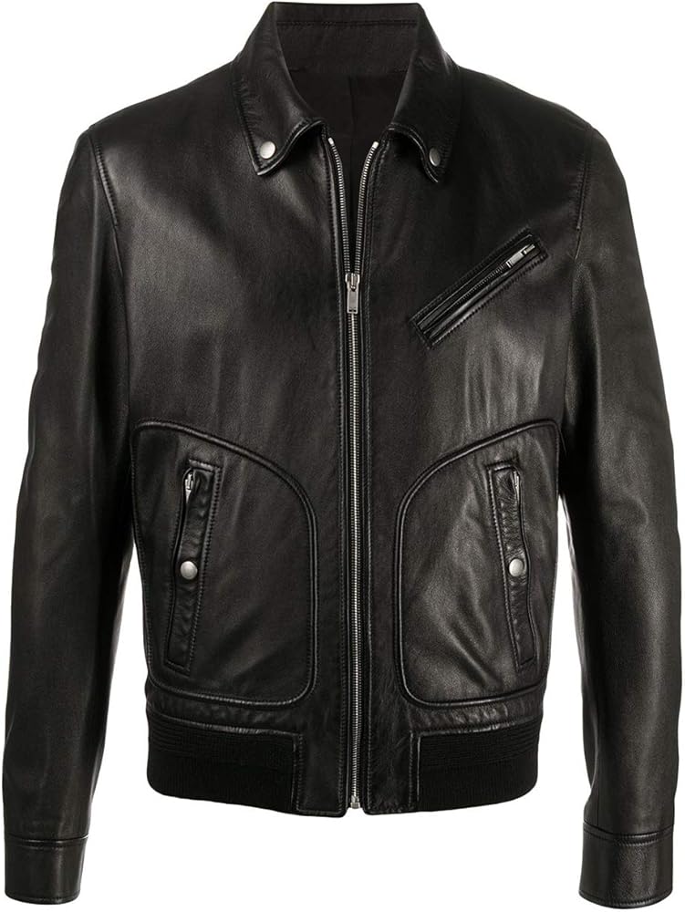 JUFAH Sandro Designer Genuine Leather Jacket for Men Biker Leather