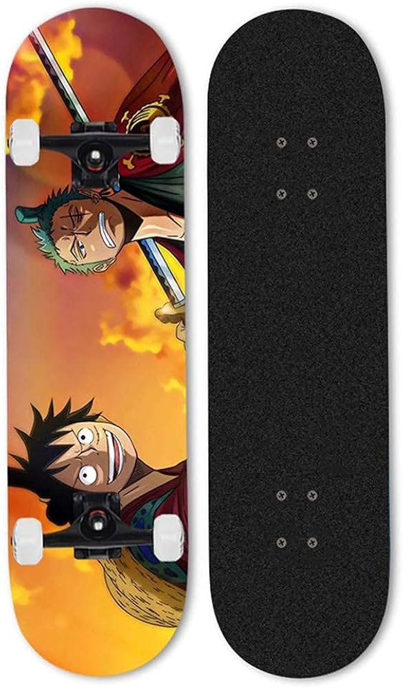 ZHANGYH Skateboard Anime One Piece Zoro Luffy Personalised