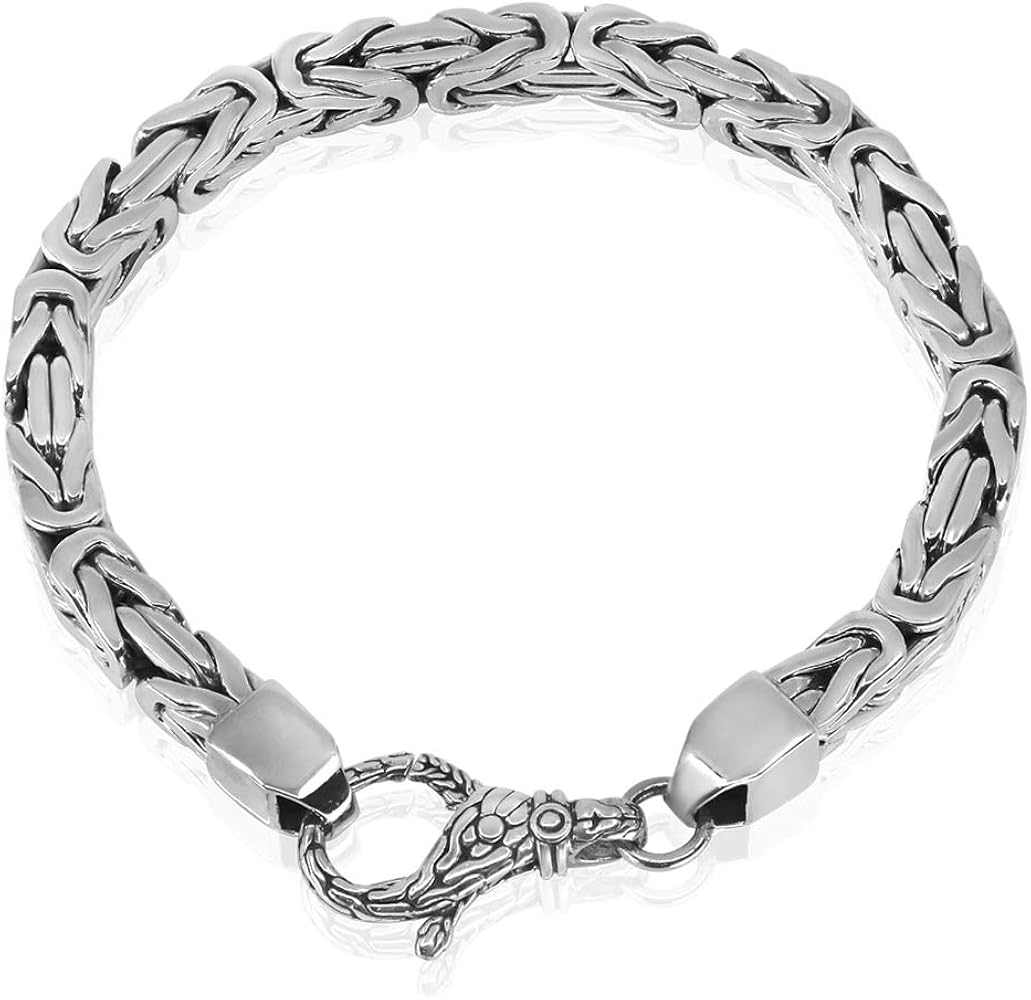 Amazon.com: VY JEWELRY Silver Lobster Solid 925 Sterling Men Woven
