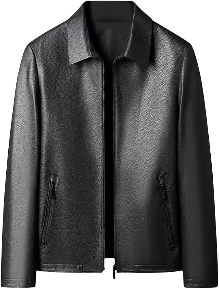 Amazon | [JINLUN] 山羊革ジャケット メンズ ライダースジャケット