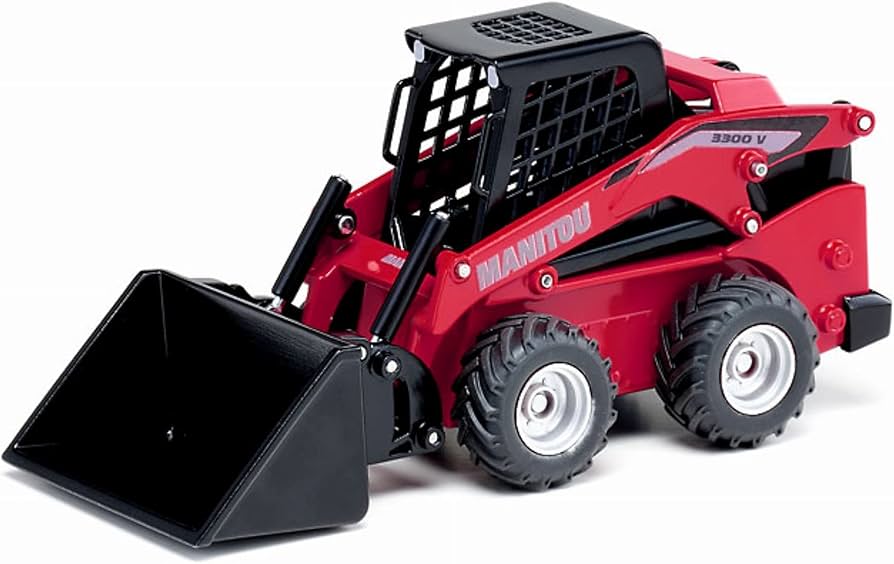 Amazon.com: Siku 3049 Farmer Manitou 3300V Skid Steer Loader, Red