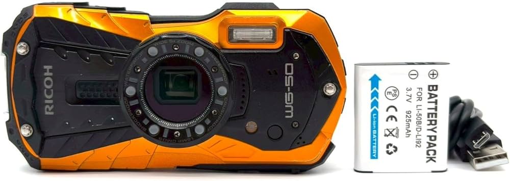 Amazon | RICOH 防水デジタルカメラ RICOH WG-50 オレンジ 防水14m耐