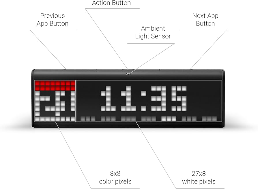 Amazon.co.jp: LaMetric Time アプリ付きWi-Fi時計 : ホーム＆キッチン