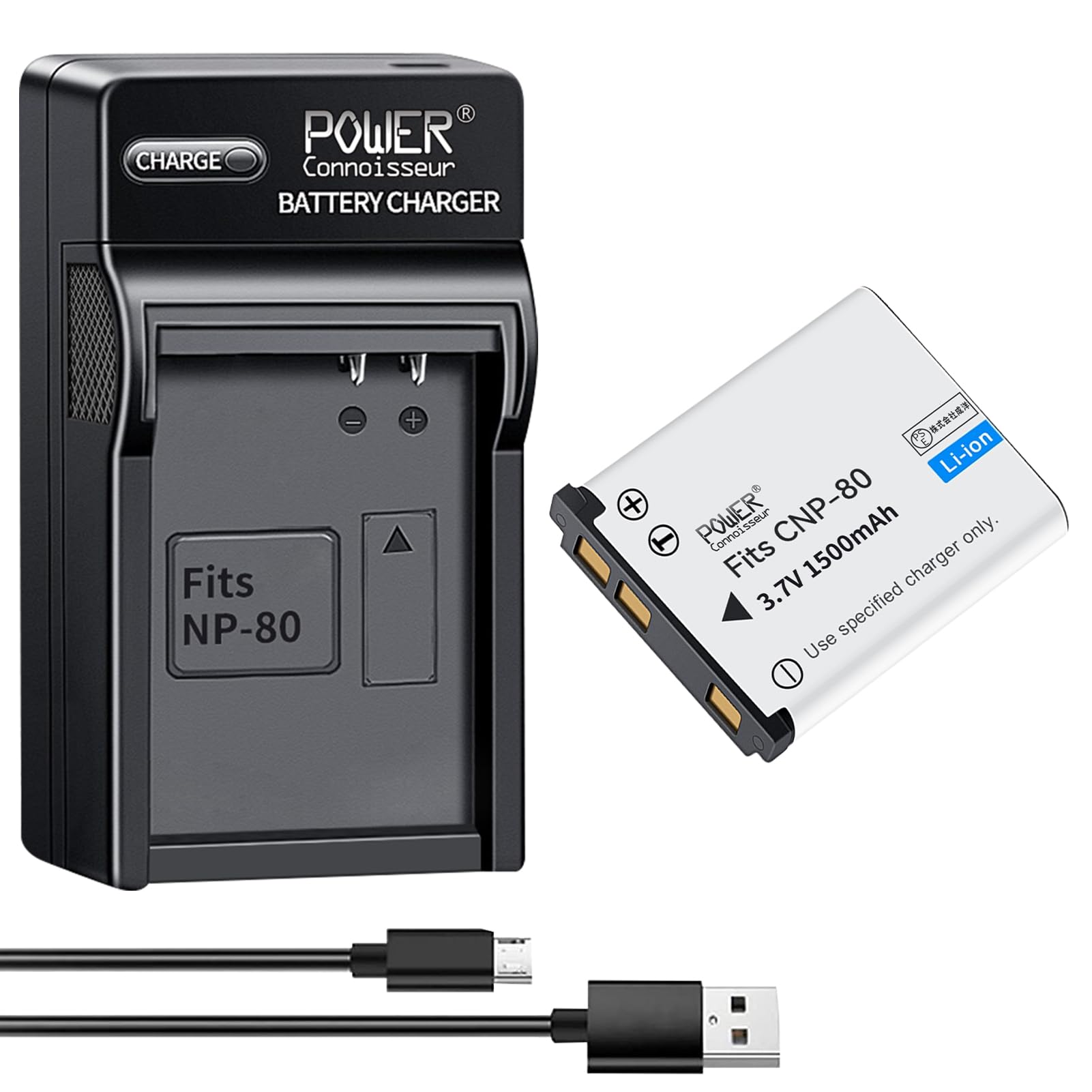 Amazon | 「Power-connoisseur」Casio対応 NP-80 3.7V 1500mAh交換