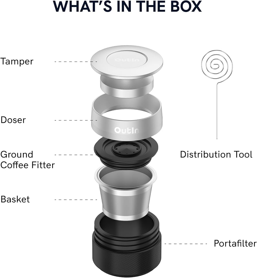 Amazon.com: OutIn Nano Espresso Accessories Kit, Basket Plus
