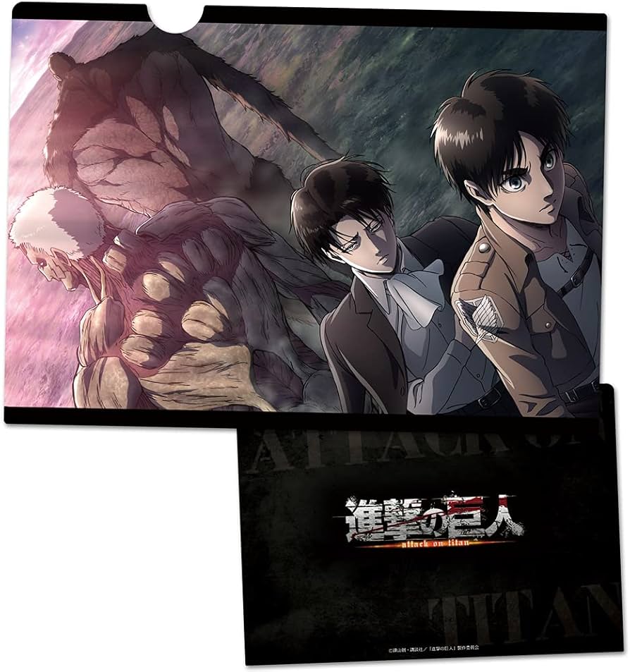 Amazon.co.jp: 進撃の巨人 クリアファイルK[エレン＆リヴァイ&鎧の巨人
