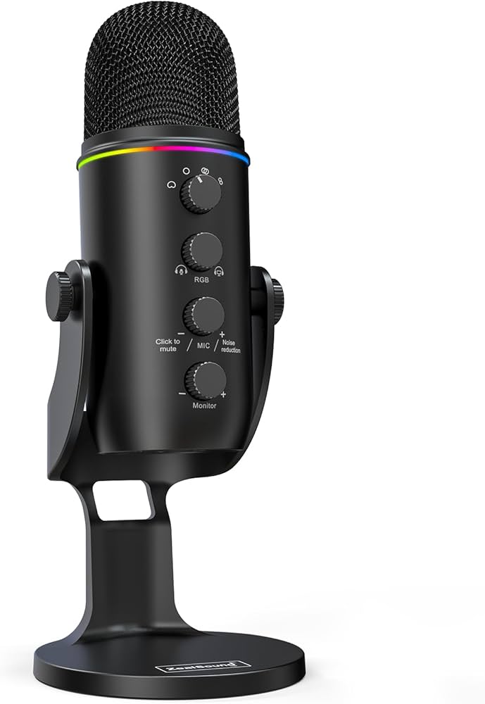 Amazon.co.jp: ZealSound USB マイク、192kHz、3 カプセル、4