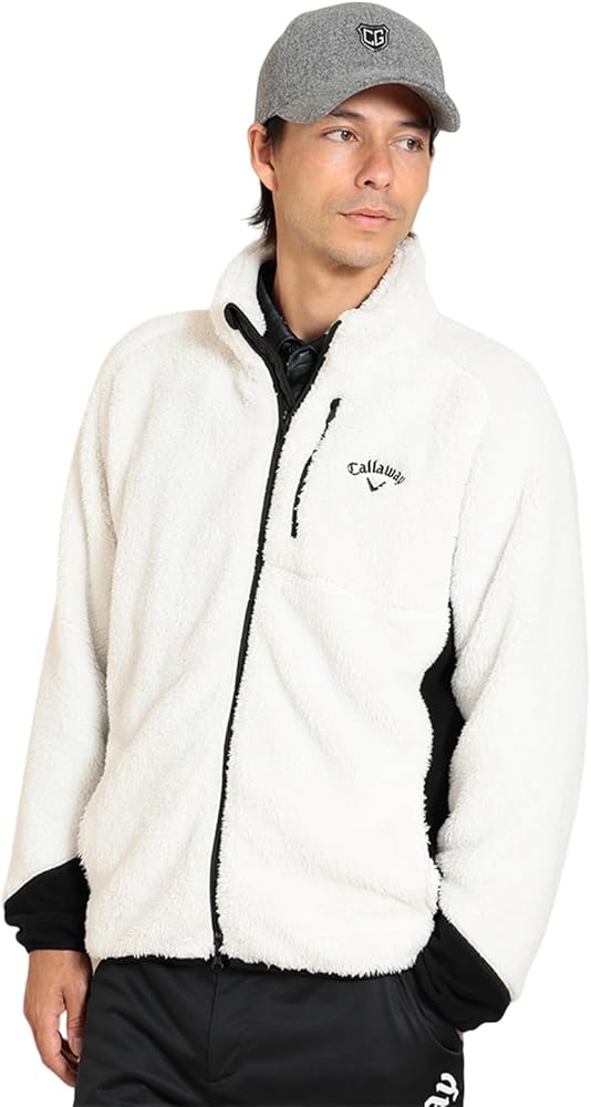 Amazon | [キャロウェイ] メンズ ボアフリースブルゾン (保温性