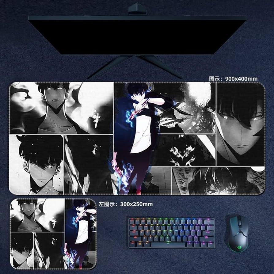 Amazon.co.jp: 俺だけレベルアップな件 マウスパッド 水篠旬 諸菱 賢太