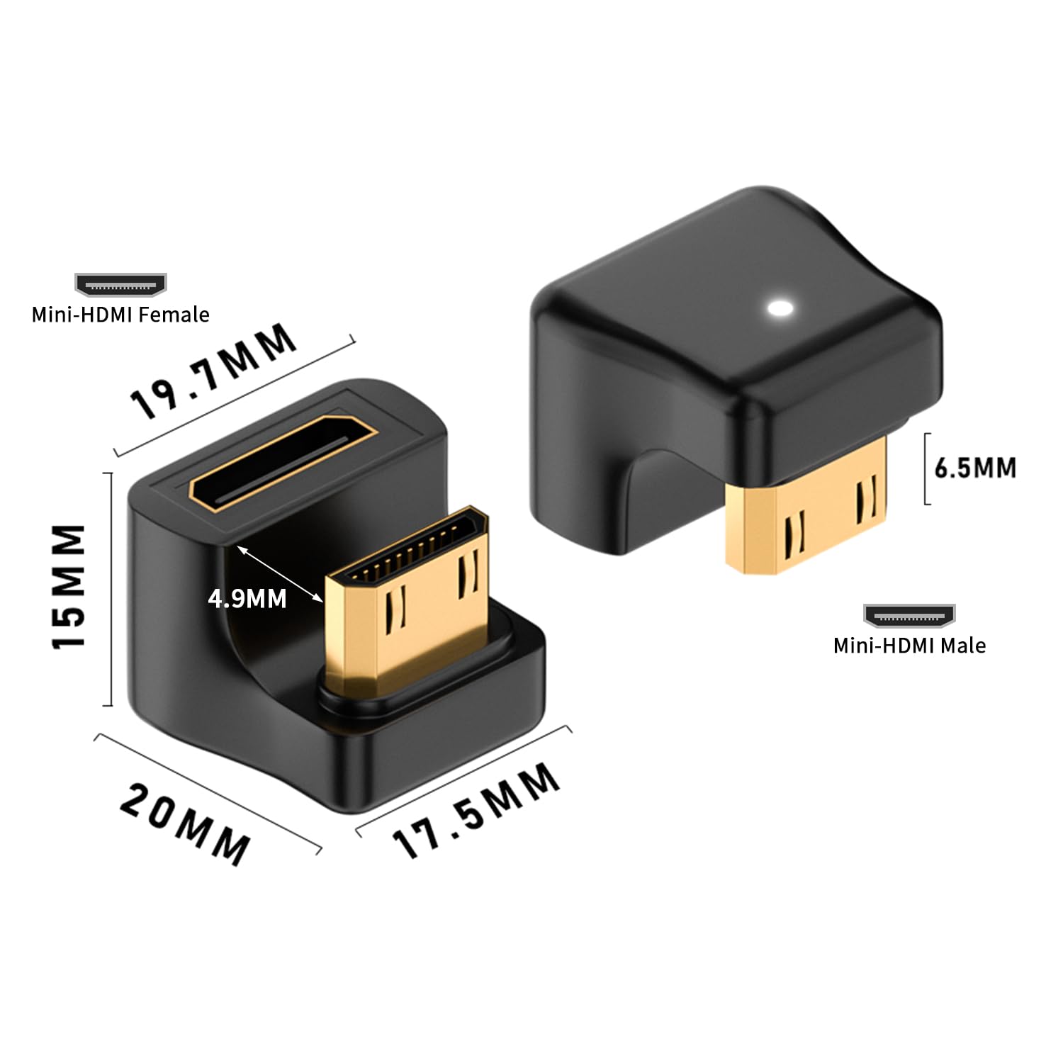 Amazon.com: Duttek 180 Degree Mini HDMI Adapter [8K@60Hz Video, 4K
