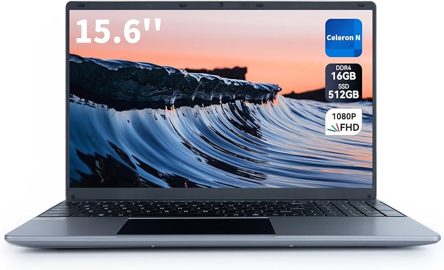 Amazon.com: Geviar 15.6'' Laptop Computer, 16GB RAM 512GB ROM