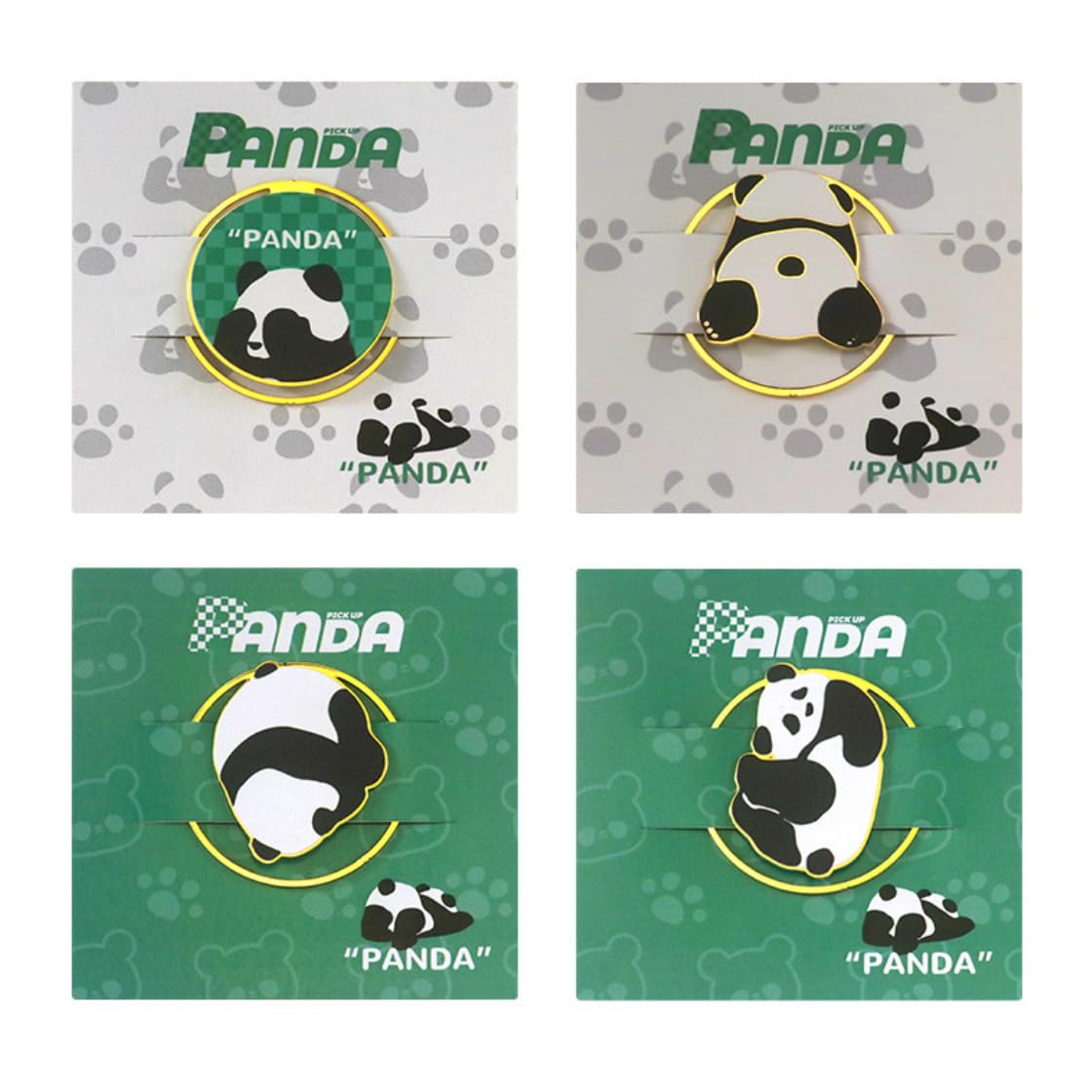 Amazon | HyzaPhix パンダ しおり 栞 金属 4枚セット ギフトボックス