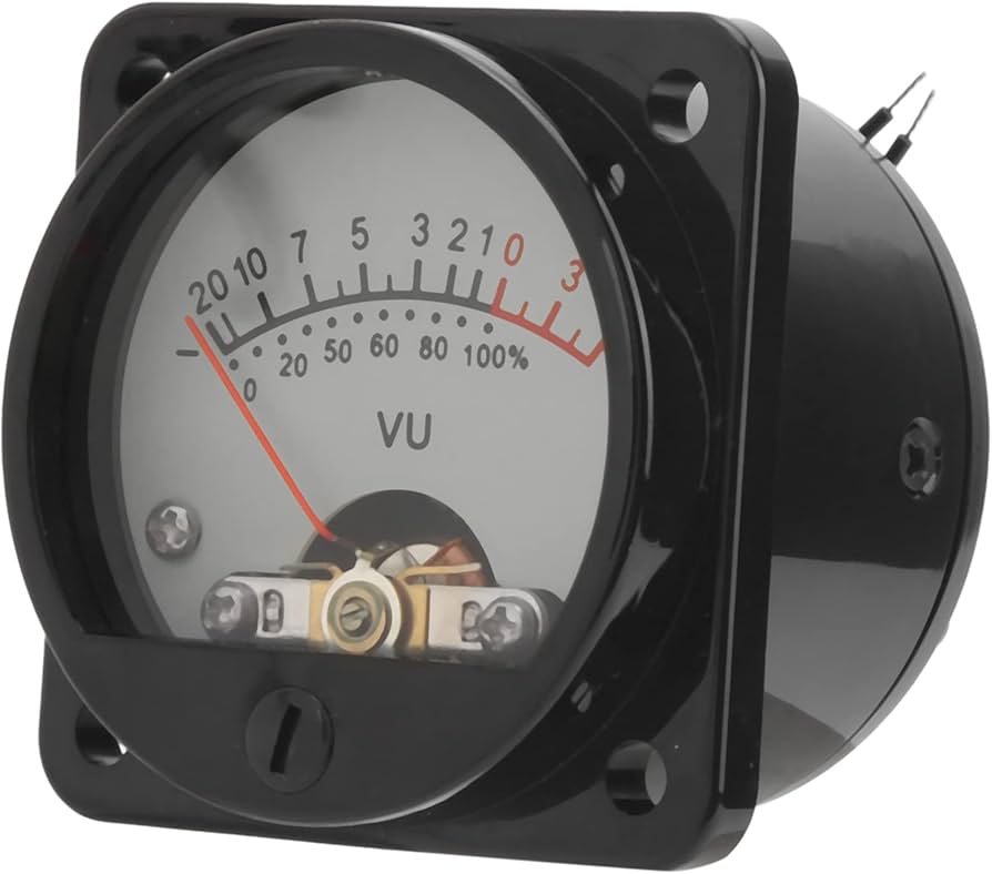 Amazon.co.jp: VUメーターヘッド 45mm丸ポインター型VUメーターヘッド