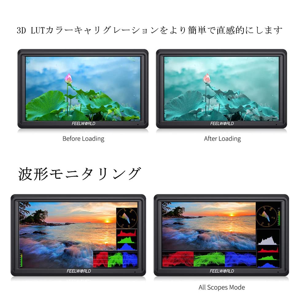 Amazon.co.jp: Feelworld FW568 カメラ用モニター 5.5インチIPS 超薄型