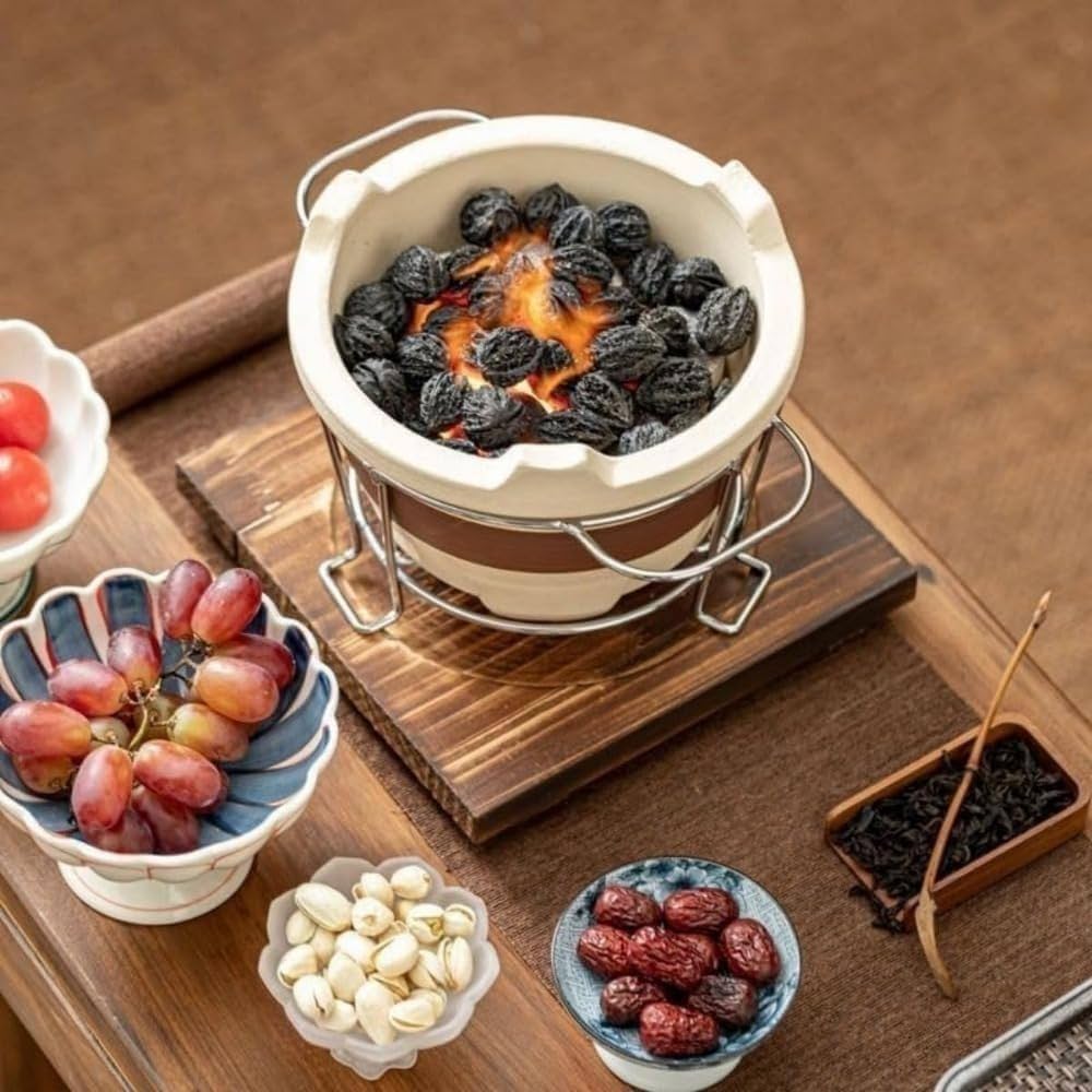 Amazon.co.jp: 火を囲んでお茶を炊いたり、炭火を焼いたり 七輪【2～5