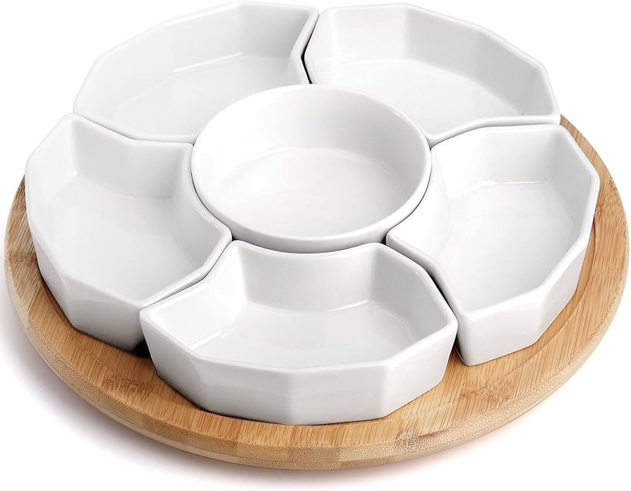 Amazon.com: SOUJOY 11'' Lazy Susan Serving Tray, Porcelain 360