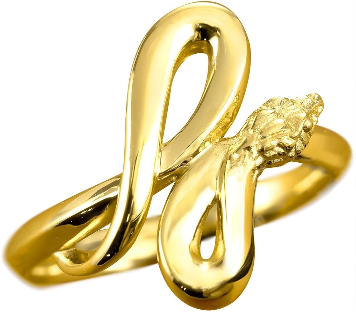 Amazon | [アトラス] 24金 リング 純金 蛇 お守り ゴールド 24k 金 k24