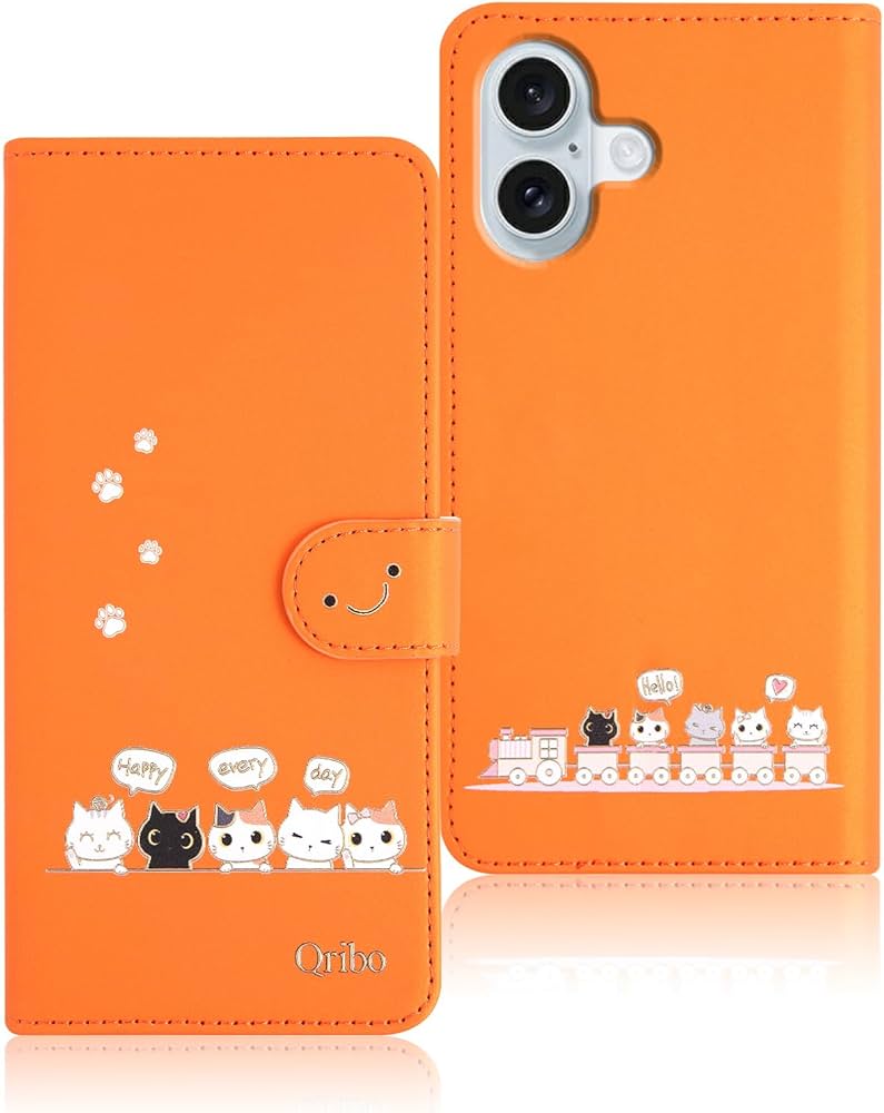 Amazon.co.jp: Qribo iPhone16 ケース 手帳型 アイフォン16 カバー