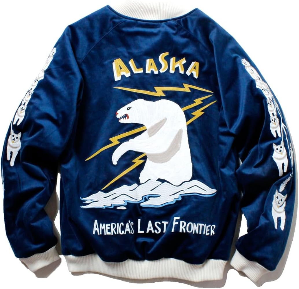 Amazon | [ヒューストン] 別珍スカジャン ベロア生地 スーベニア