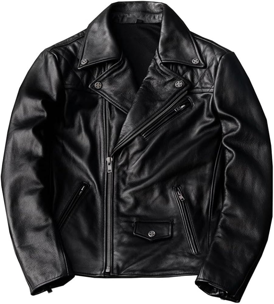 Amazon | [CHEJI] 本革ジャケット レザージャケット 牛革コート メンズ