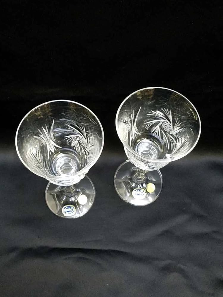 Amazon | ボヘミアレッドクリスタルグラス ペア ワイングラス ハンド