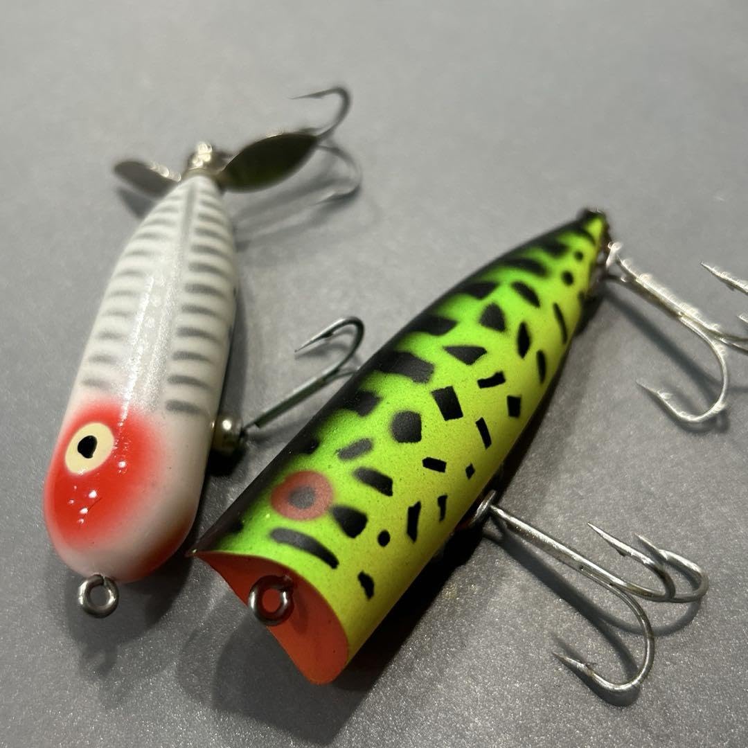 Amazon.co.jp: ヘドン トップウォータールアー 2個 ルアーセット 水面