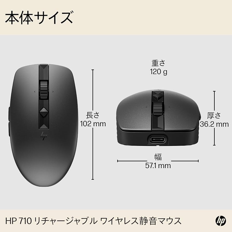 Amazon.co.jp: HP ワイヤレスマウス 無線 マウス HP 710