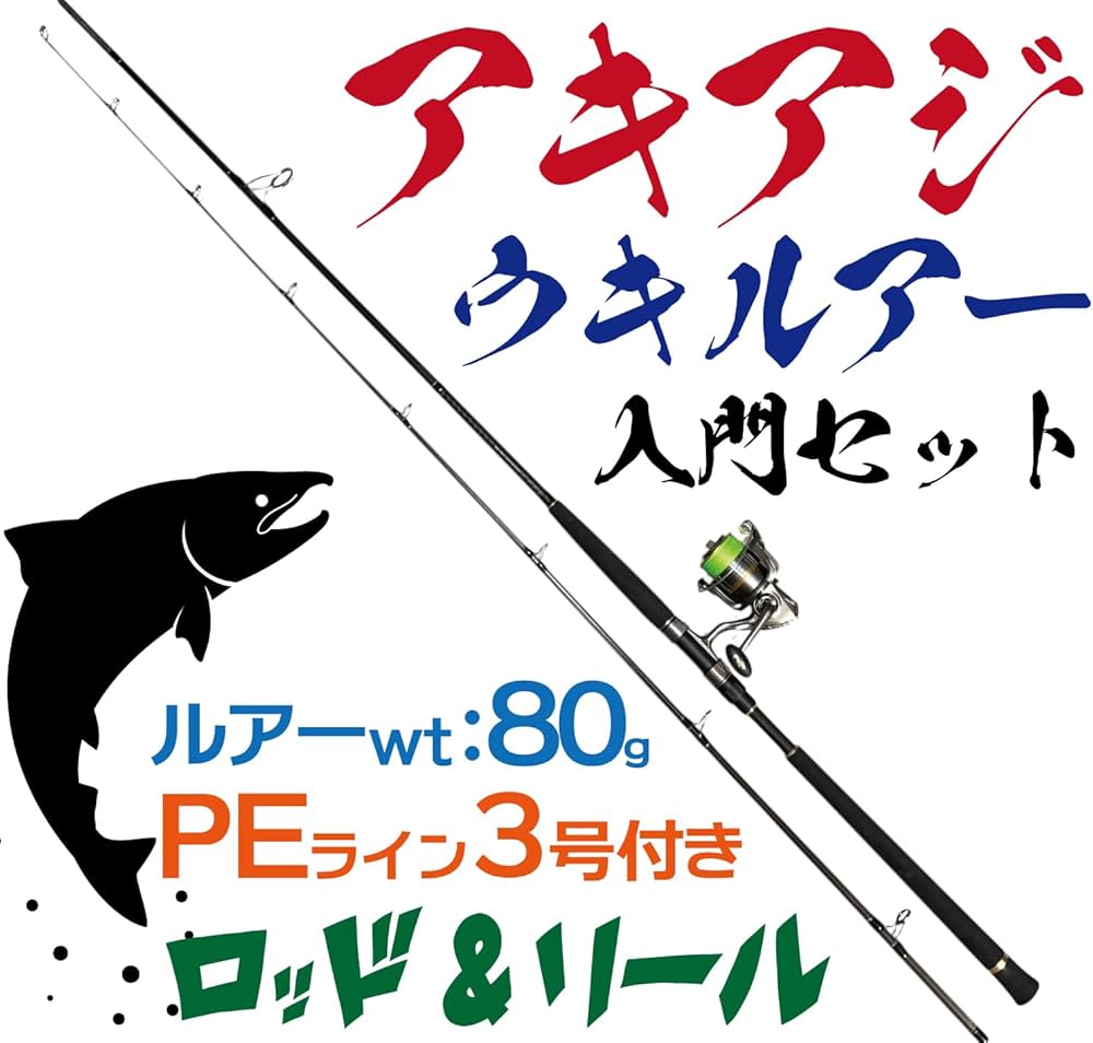 Amazon.co.jp: 【アキアジ釣り ウキルアー ロッドリールセット】鮭釣り