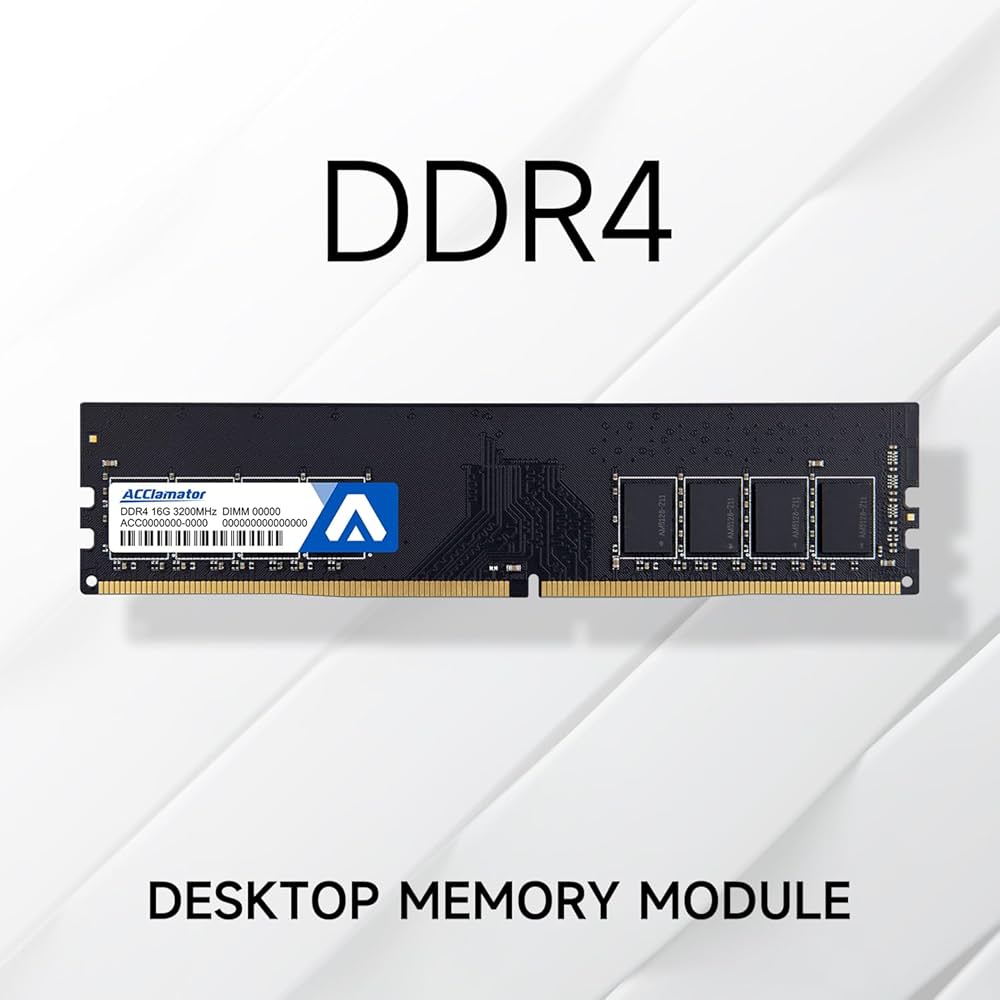 Acclamator 32GB DDR4 Ram 3200MHz (16GB2，PC4-25600) 1.2V Desktop