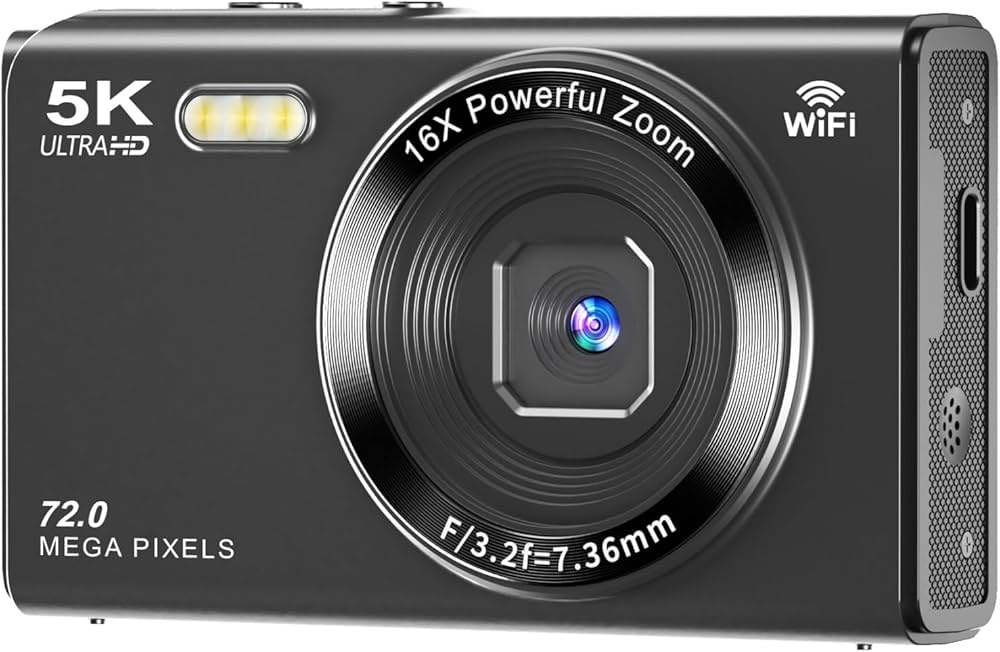 Amazon | YULINJIA デジタルカメラ 5K デジカメ スマホに送れる WIFI