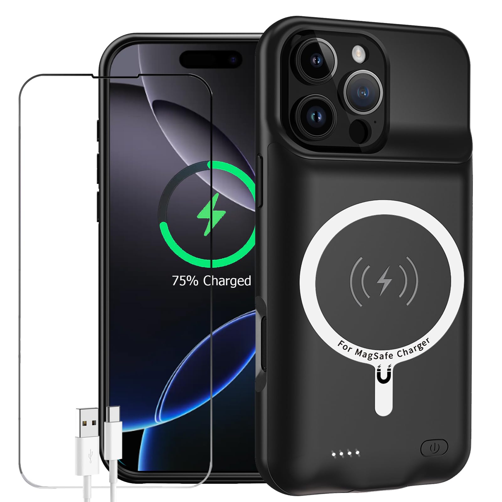 Amazon.com: Battery Case for iPhone 16 Pro, Enhanced 10000mAh