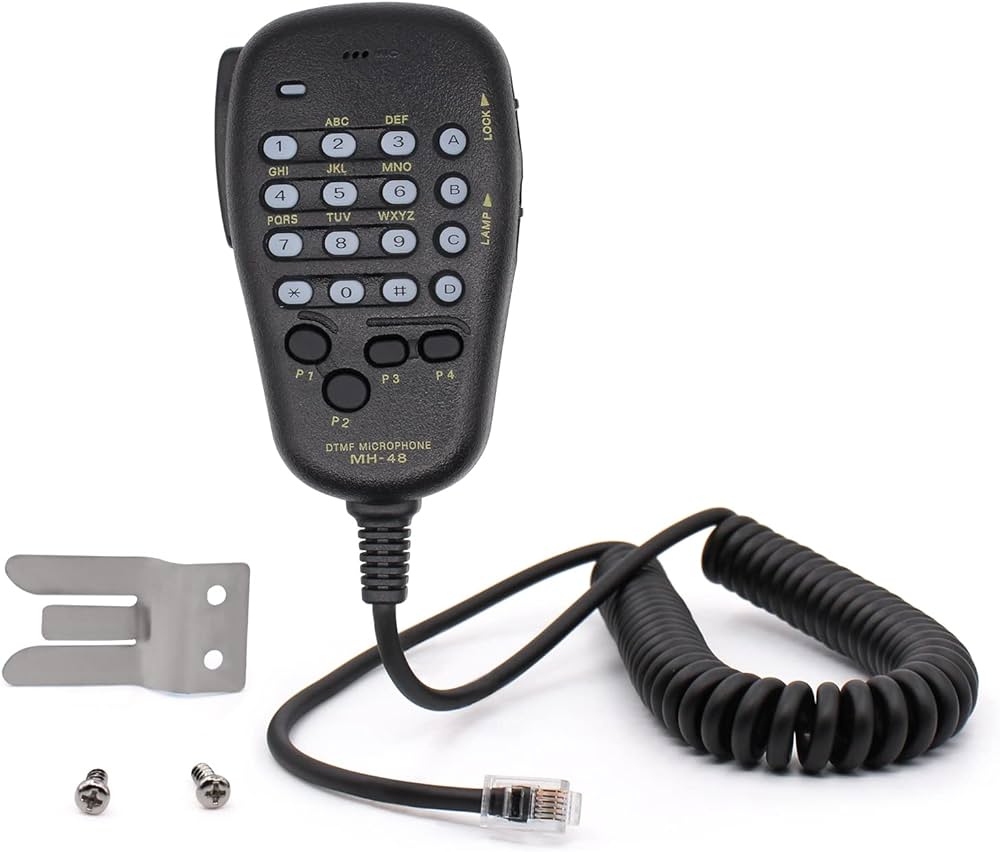 Aimtobest Microfone DTMF de 6 pinos MH-48 MH-48A6J compatível com