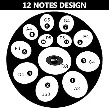 Amazon | ハンドパン d マイナー 打楽器（ゴールド - 432hz - 12音