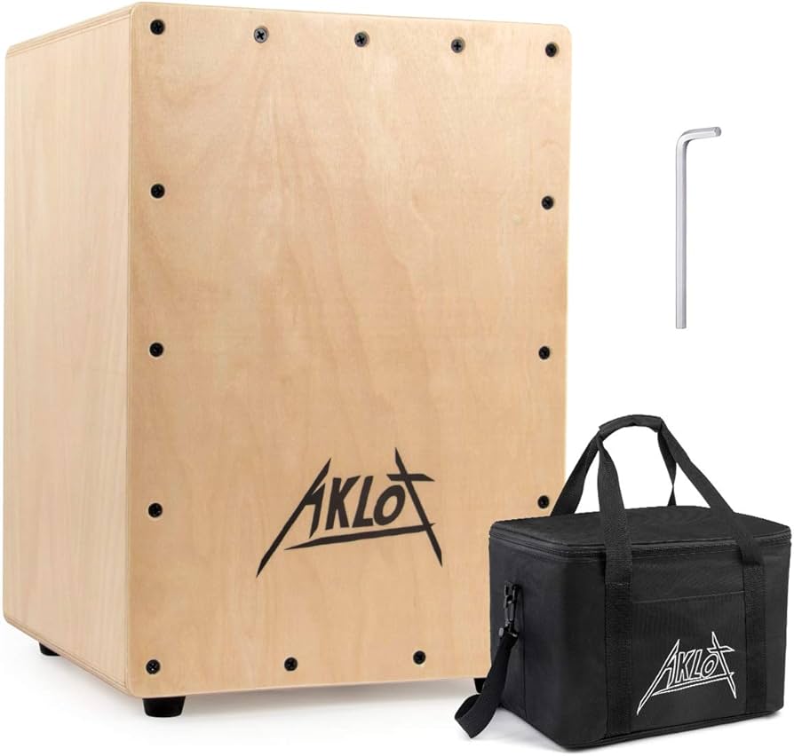 Amazon | AKLOT カホン, ボックスドラム Cajon 木製 パーカション